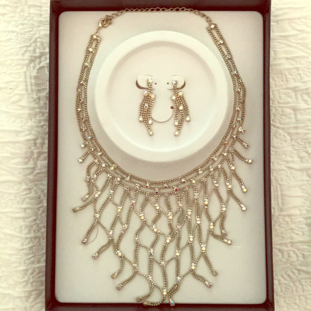 Dangly Necklace and Earring Set